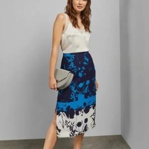 Ted Baker Selaah Bluebell Side Slit Midi Pencil Skirt Size (Ted) 1